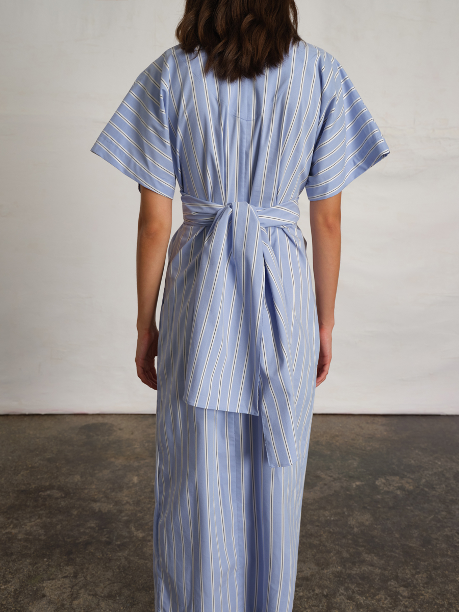 Parasol Striped - Wrap Around Dress | Collection, Dresses, SS21 “BEING IN  THE MOMENT”, WOMEN | Ioanna Kourbela
